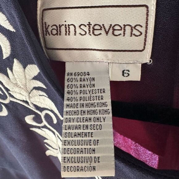 Karin Stevens Blue Boxy Blouse with Peter Pan Collar - Picture 3 of 9